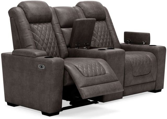 Signature Design by Ashley® HyllMont Gray Power Reclining Loveseat product image