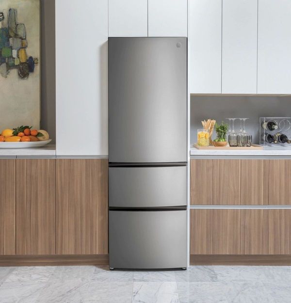 GE® 11.9 Cu. Ft. Stainless Steel Counter Depth Bottom Freezer Refrigerator