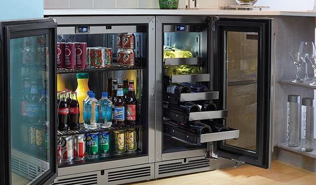 outdoor wine cooler and under the counter beverage refrigerator