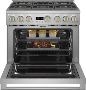 Monogram Statement Collection 36" Stainless Steel Pro Style Dual Fuel Natural Gas Range