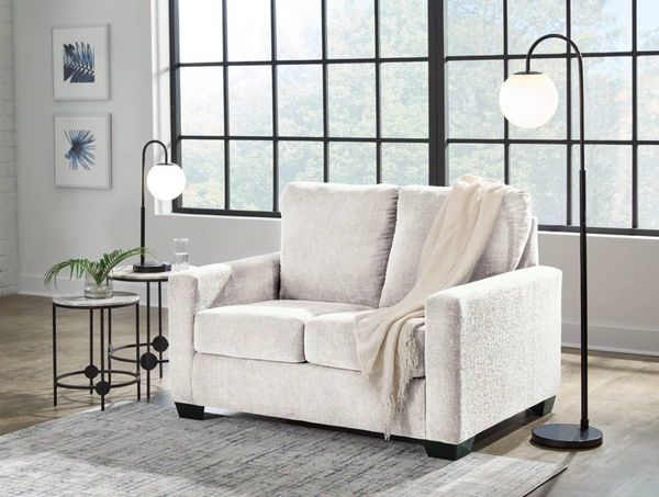 Stylish Living Room Featuring a Small White Sofa Small White Sofa