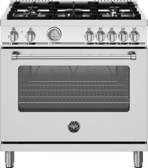 Bertazzoni Master Series 36" Stainless Steel Pro Style Dual Fuel Range