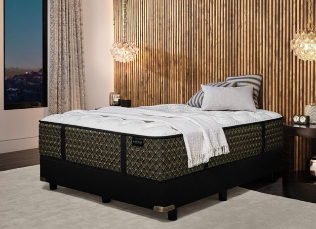 front view of an aireloom mattress in a modern bedroom 