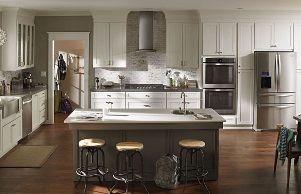 Maytag 36" Stainless Steel Modern Glass Island Mount Range Hood