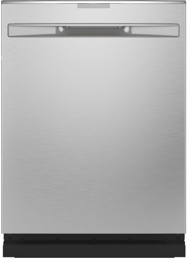 Front view of the GE PDP755SYRFS dishwasher