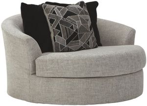 Benchcraft® Megginson Storm Oversized Round Swivel Chair