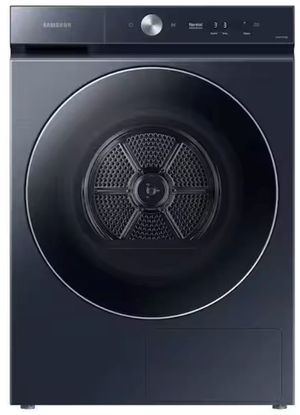 front view of the Samsung Bespoke 7.8 Cu. Ft. Brushed Navy Front Load Electric Dryer