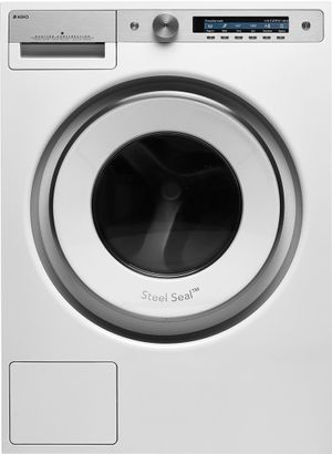 front view of the ASKO 2.8 Cu. Ft. White Front Load Washer