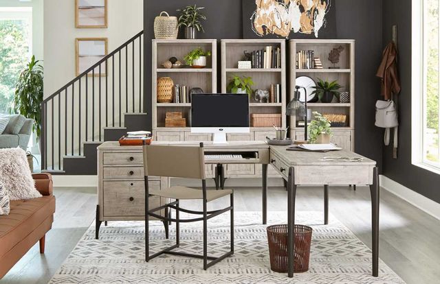 view from behind a desk in a modern style office