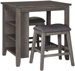Ashley wood dining table and matching stools