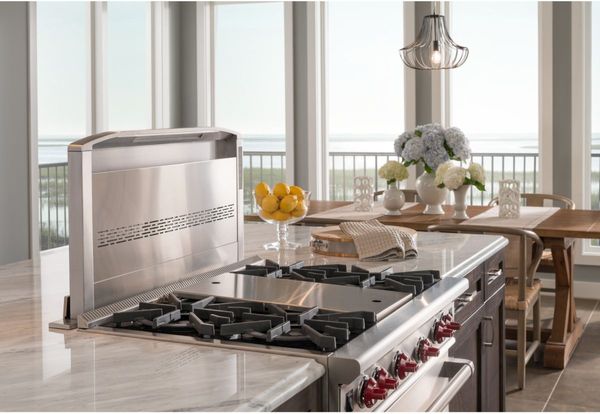 Kitchen featuring Best Cattura 36" Stainless Steel Downdraft Vent