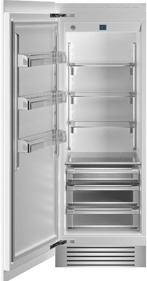 front view of an opened Bertazzoni 30 in. 17.4 Cu. Ft. Panel Ready Counter Depth Column Refrigerator