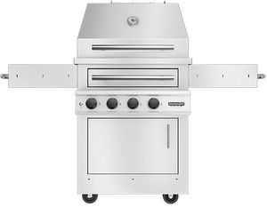 front view of the Kalamazoo™ Hybrid Fire K500HT 69" Stainless Steel Freestanding Grill