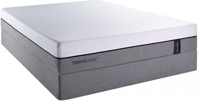 Front view of the Tempur-Pedic TEMPUR-Legacy queen-size mattress in a box 