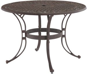front view of the homestyles® Sanibel Bronze 48" Outdoor Dining Table