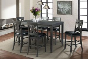 view of the Alex Gray 7-Pc Counter Height Dining Set in a modern dining room
