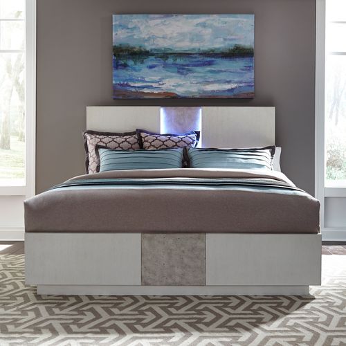 Liberty Furniture Mirage 5-Piece Wire Brushed White Queen Bedroom Set