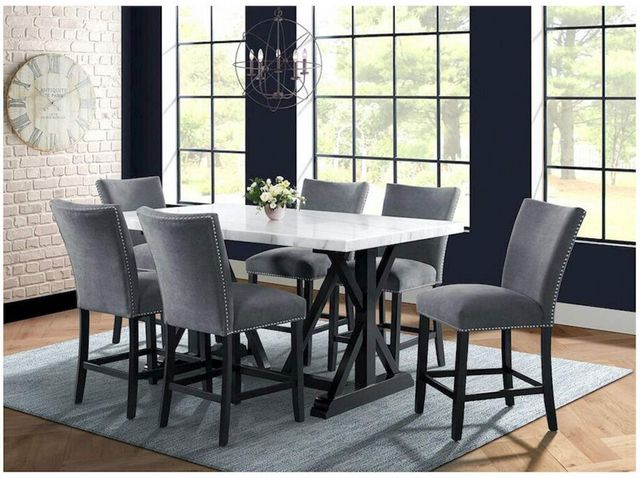 view of the Tuscany 7-Pc Counter Height Dining Set in a modern dining space