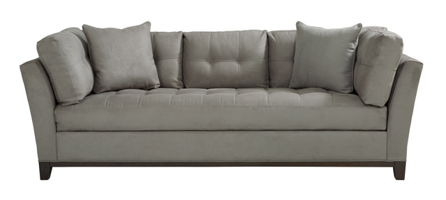 HM Richards Suede So Soft Greystone Sofa