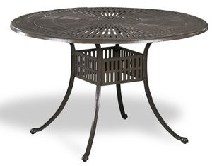 front view of the homestyles® Grenada Khaki Gray Outdoor Dining Table