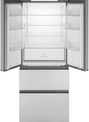 Haier 14.5 Cu. Ft. Fingerprint Resistant Stainless Steel Counter Depth French Door Refrigerator