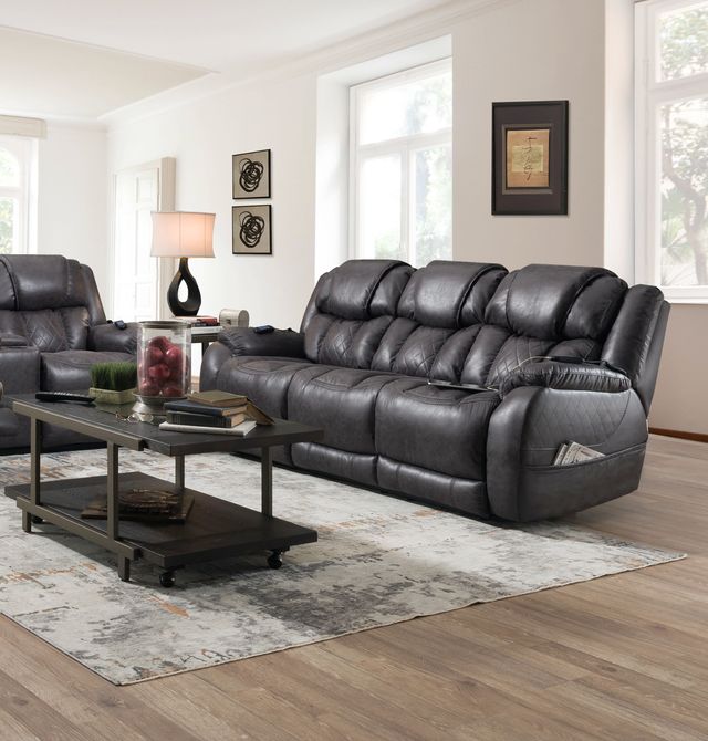 HomeStretch 174 Steel Double Reclining Power Sofa