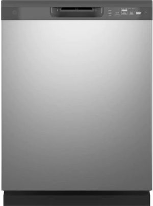 front view of the GE® 24" Stainless Steel Built In Dishwasher