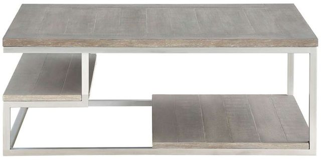 Progressive® Furniture Lake Forest Brushed Nickel/Musk Cocktail Table