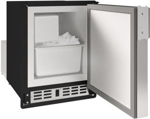 front view of the U-Line® 230V Marine Series 14" 23 lb. Stainless Solid Ice Maker