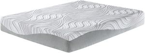 front right angled view of the Sierra Sleep® by Ashley® 10" Memory Foam Medium Tight Top Queen Mattress in a Box