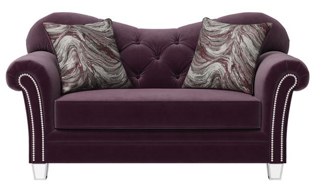 Hughes Furniture 8785 Bing Plum Loveseat