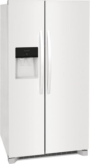 front view of the Frigidaire® 25.6 Cu. Ft. White Side-by-Side Refrigerator