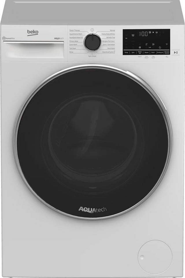 Front view of the Beko bPRO 500 Series 2.3 Cu. Ft. White Front Load Washer