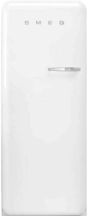 front view of the Smeg 50's Retro Style 9.9 Cu. Ft. White Top Freezer Refrigerator