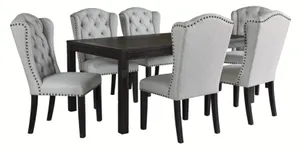 view of the Signature Design by Ashley® Jeanette 7-Piece Black Dining Set
