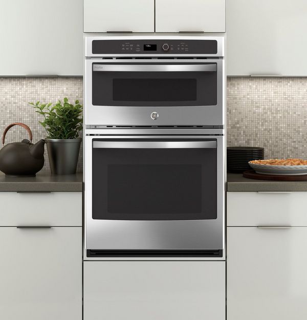 GE Profile 27" Stainless Steel Oven/Microwave Combo Electric Wall Oven