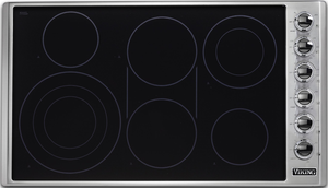 top view of the Viking® Professional 5 Series 36" Stainless Steel Electric Radiant Cooktop