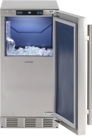 front view of the Sapphire Appliances 15" Stainless Steel Ice Maker