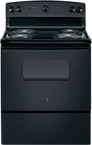 GE® 30" Black Free Standing Electric Range