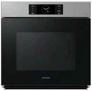 front view of the Samsung Bespoke 30" Stainless Steel Single Electric Wall Oven