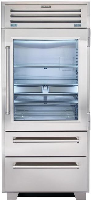 Sub-Zero® PRO Series 22.7 Cu. Ft. Stainless Steel Frame Bottom Freezer Refrigerator