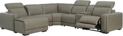 Signature Design by Ashley Correze 6-Piece Gray Left-Arm Facing Power Reclining Sectional with Chaise