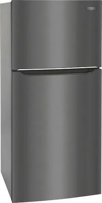 front view of the Frigidaire Gallery® 30 in. 20.1 Cu. Ft. Black Stainless Steel Top Freezer Refrigerator