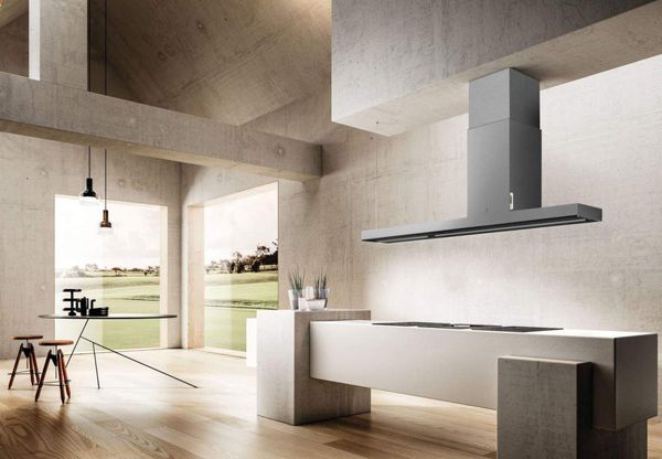Elica Iconic Series Haiku Island 48" White Krion® Island Range Hood