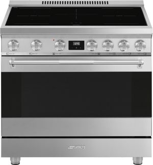 Smeg Professional 36" Stainless Steel Freestanding Induction Range