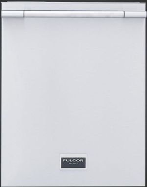 front view of the Fulgor Milano 24" Stainless Steel Built In Dishwasher