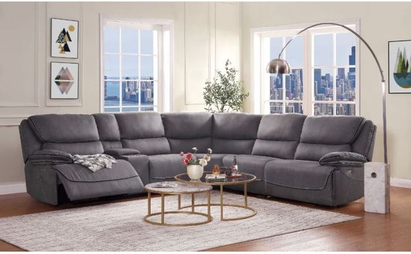 ACME Furniture Neelix Seal Gray Sectional Sofa