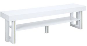 front view of the ACME Furniture Paxley White High Gloss TV Stand