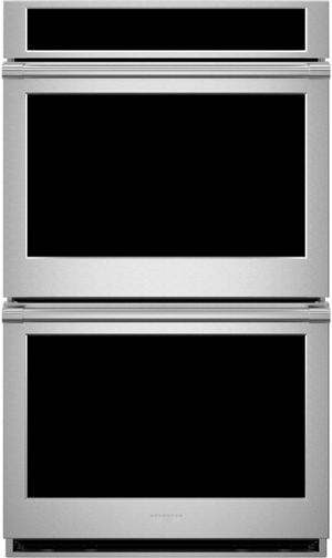 front view of the Monogram Statement Collection 30" Stainless Steel Electric Built In Double Oven
