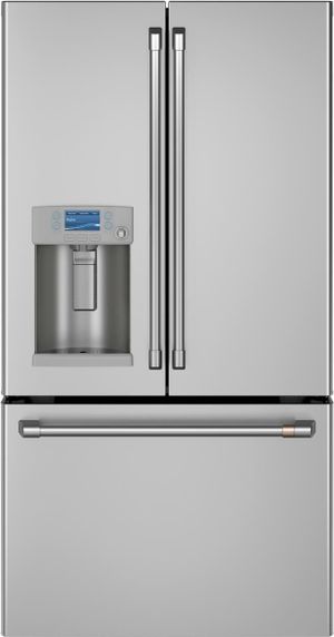 Café 22.2 Cu. Ft. Stainless Steel Counter Depth French Door Refrigerator doors closed